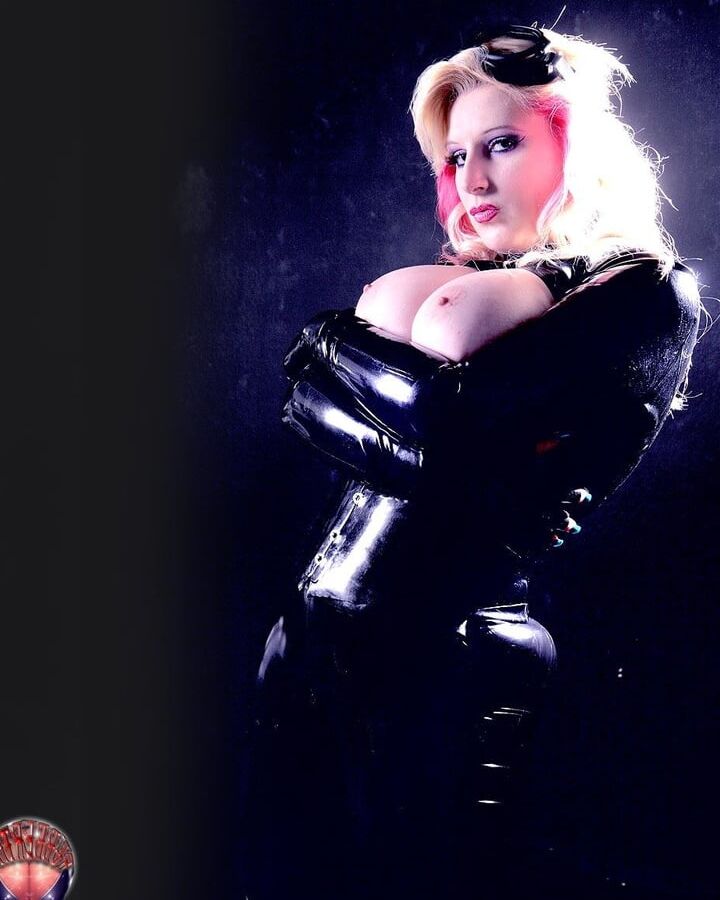 german beauty lady in latex