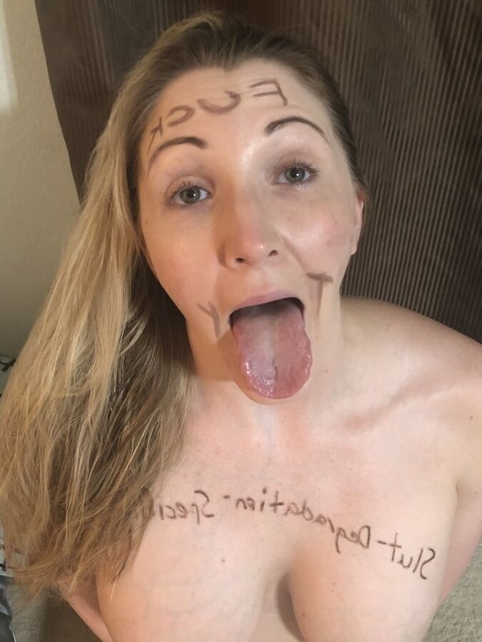 Ladies with body writing