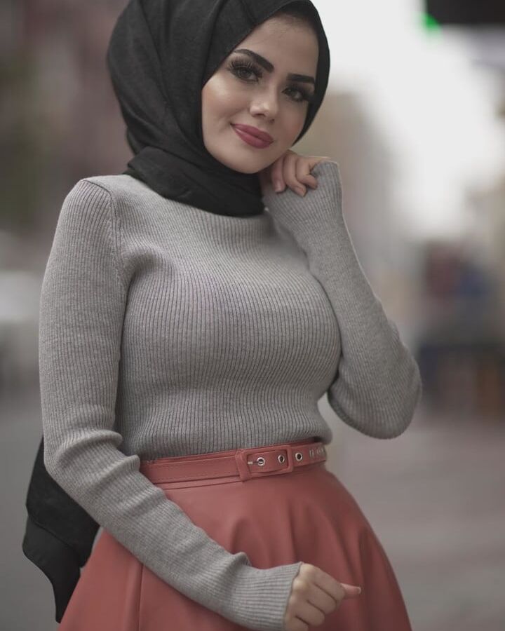 hot turkish hijab lady with and without hijab