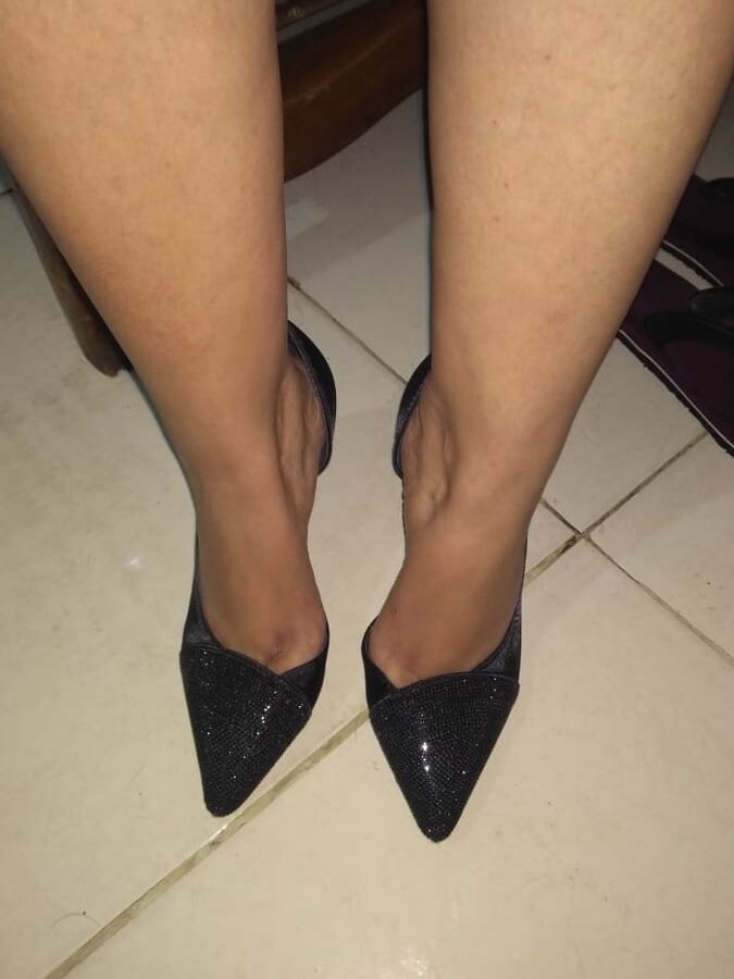 MY WIFE&;S SEXY HEELS