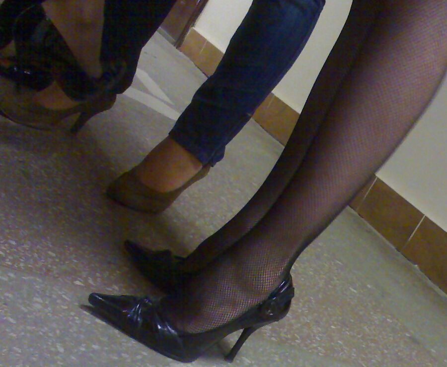 Fuck and cum on girlfriend Heels
