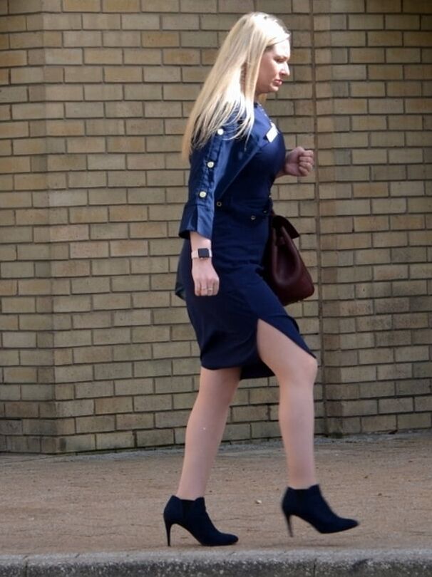 Street Pantyhose - Clueless BritCunt on the Street