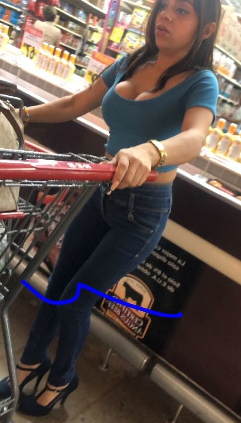 Buenas tetas en el super