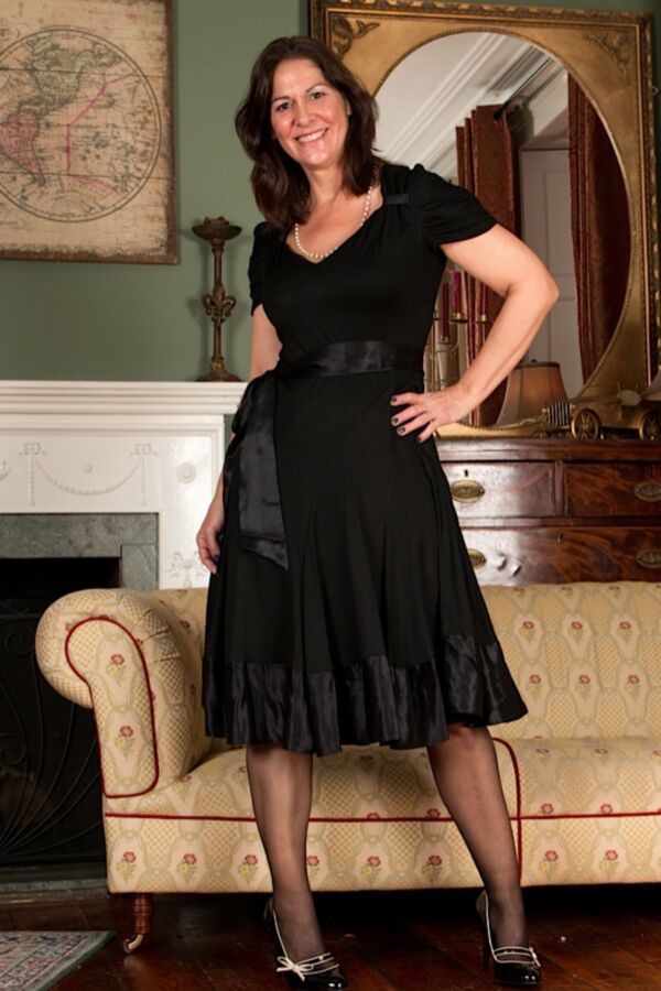 Mature attractive brunette woman