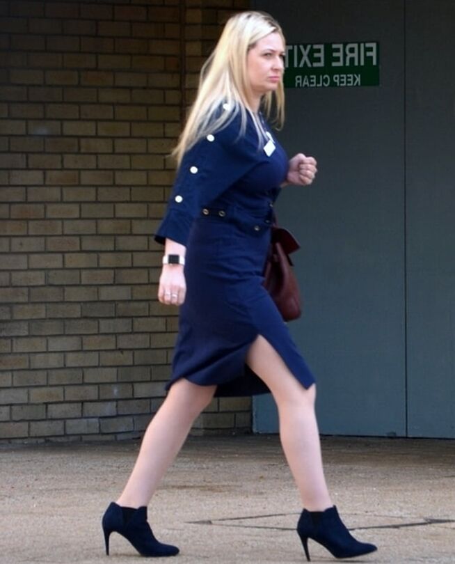 Street Pantyhose - Clueless BritCunt on the Street