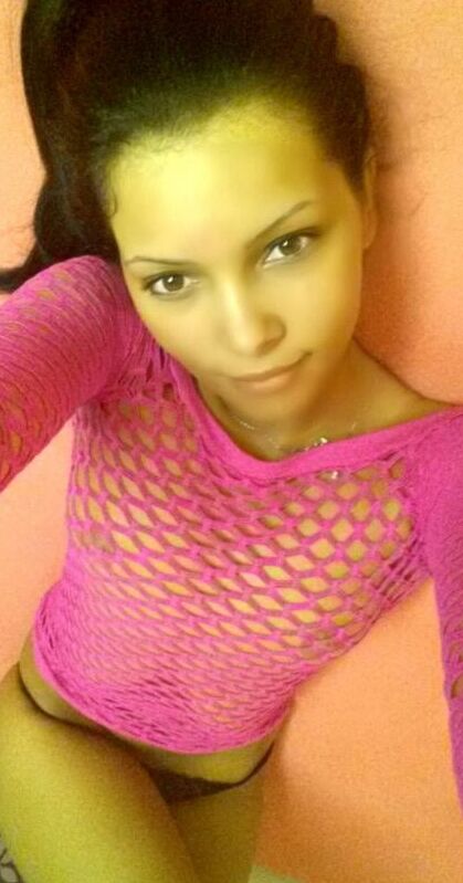 Brunette with small boobs shows