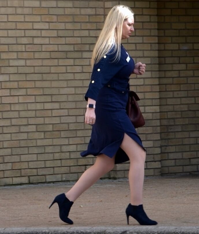 Street Pantyhose - Clueless BritCunt on the Street