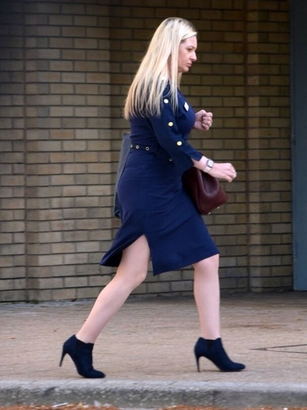 Street Pantyhose - Clueless BritCunt on the Street