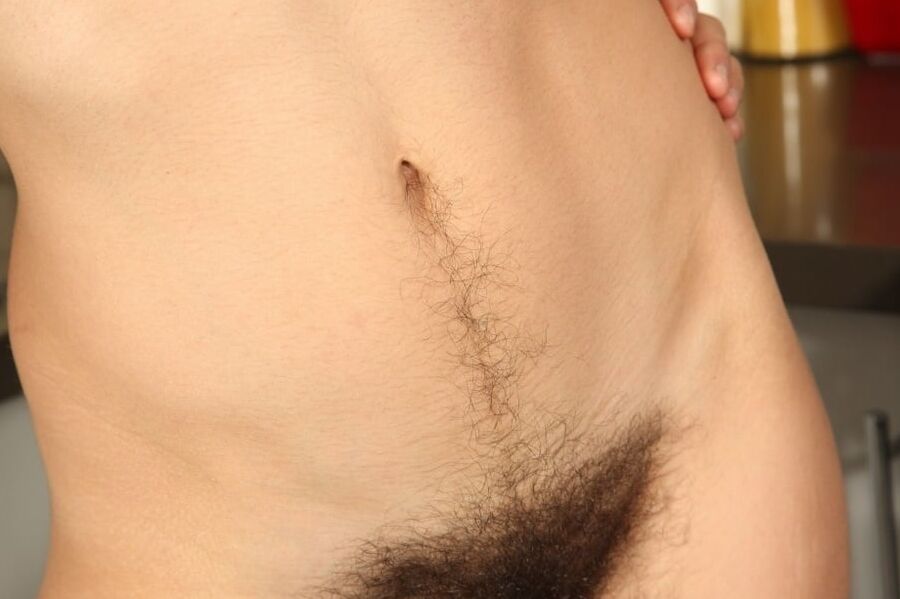 Girls Hairy belly happy trail treasure