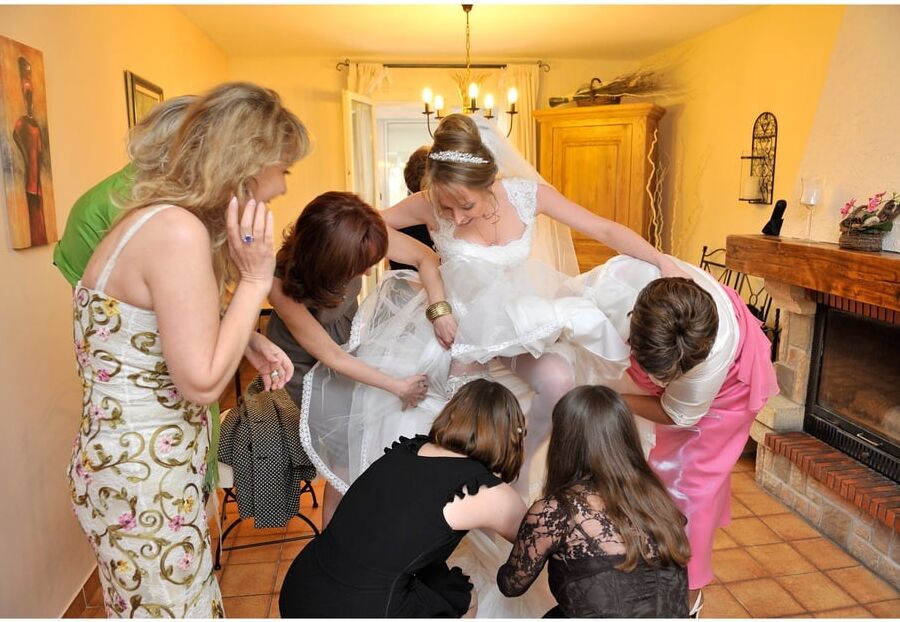 bride in sheer lingerie, beauty face