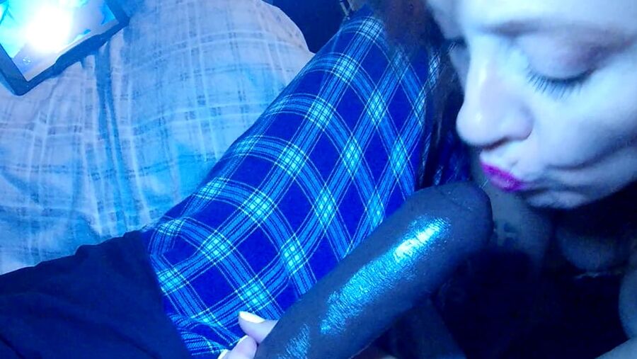 Her first uncut black cock