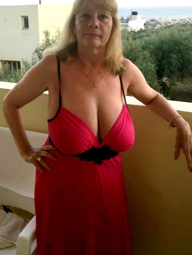 Clothed Granny - Big Boobs