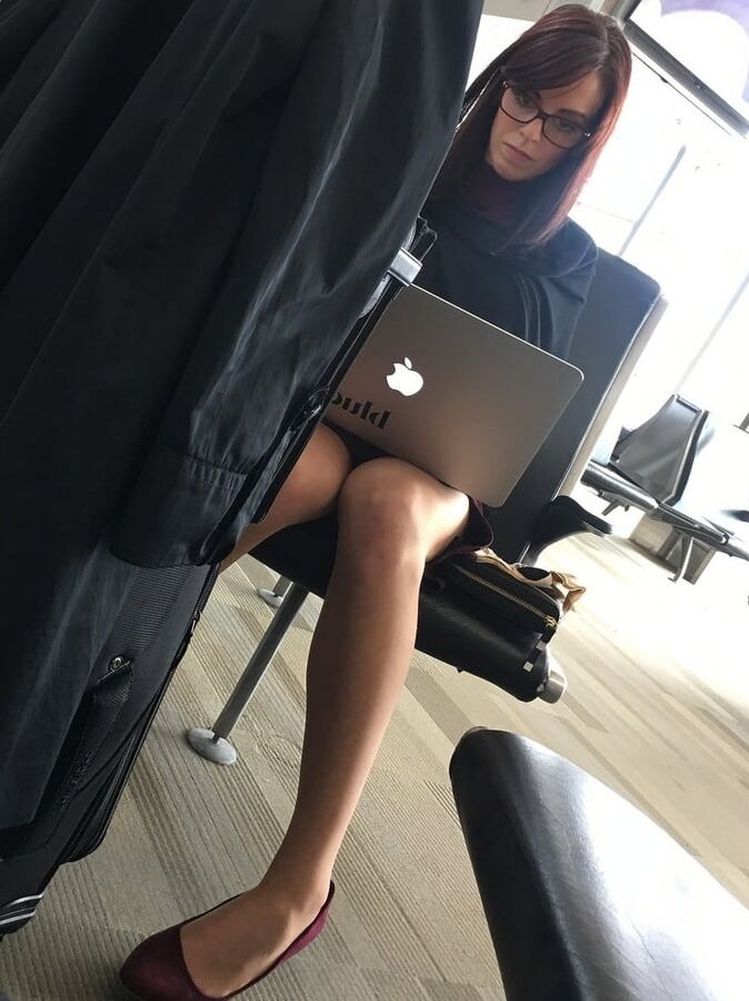 Street Pantyhose - Unaware Cunny Indoors