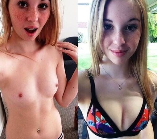 Before and After - Girls with Small and Perky Tits