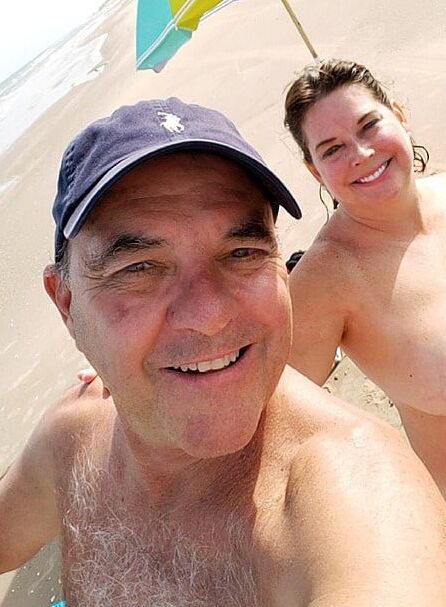Vivid scenery of nude beach