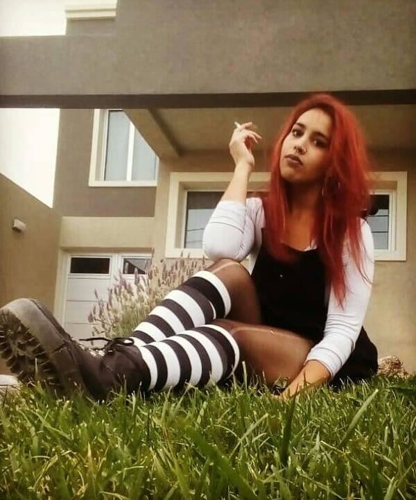 Argentinian Latina Smoking Goth bitch whore