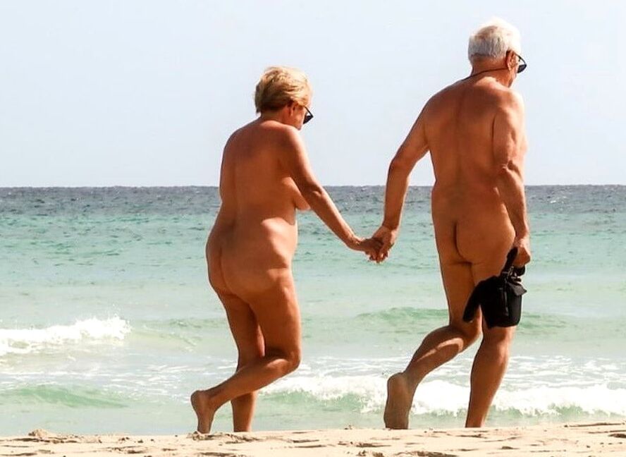Vivid scenery of nude beach