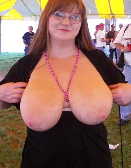 Older and hot (Flashing tits)