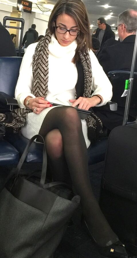Street Pantyhose - Unaware Cunny Indoors