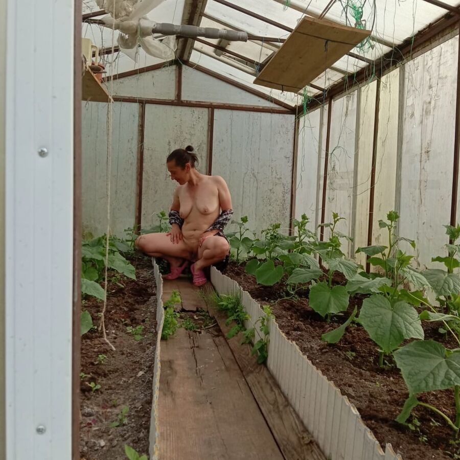 wife in the garden