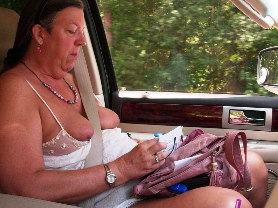 Older and hot (Flashing tits)