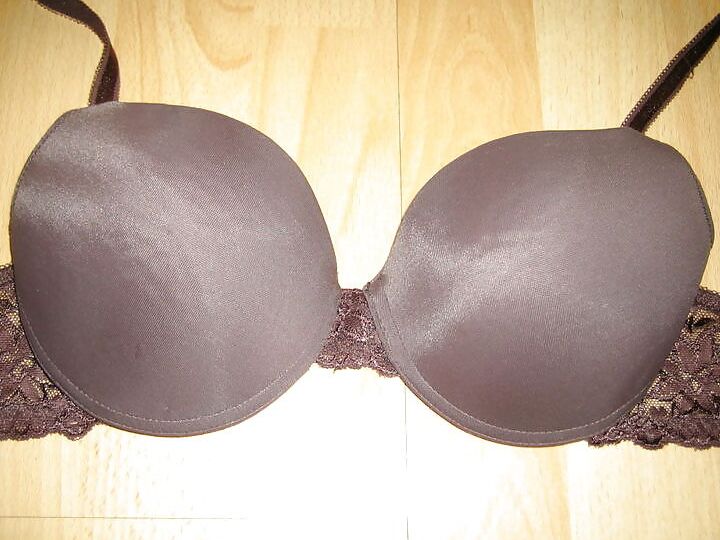 Maroon Halter Bra and Bra from profile