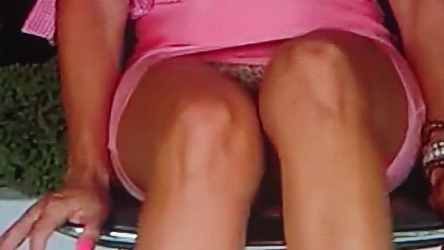 Talk show panty upskirt