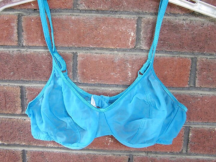 Maroon Halter Bra and Bra from profile