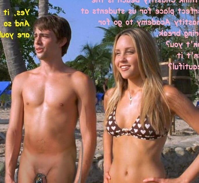 Chastity on beach