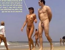 Chastity on beach