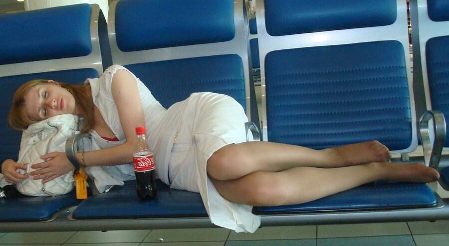 Street Pantyhose - Unaware Cunny Indoors