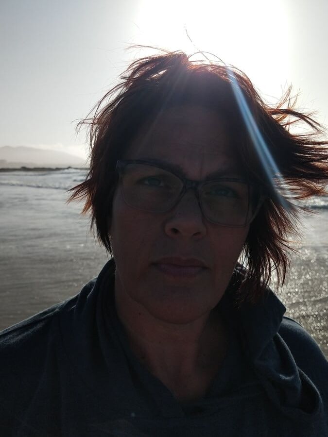 Tina at the beach