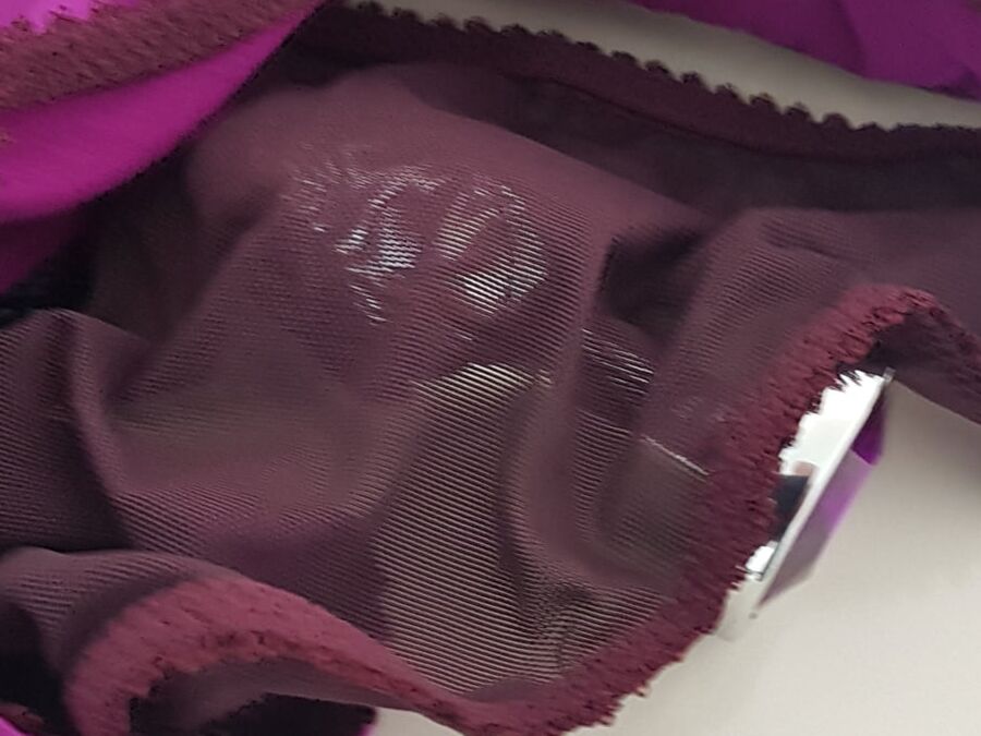 Wife&;s lingerie and jewel butt plug.