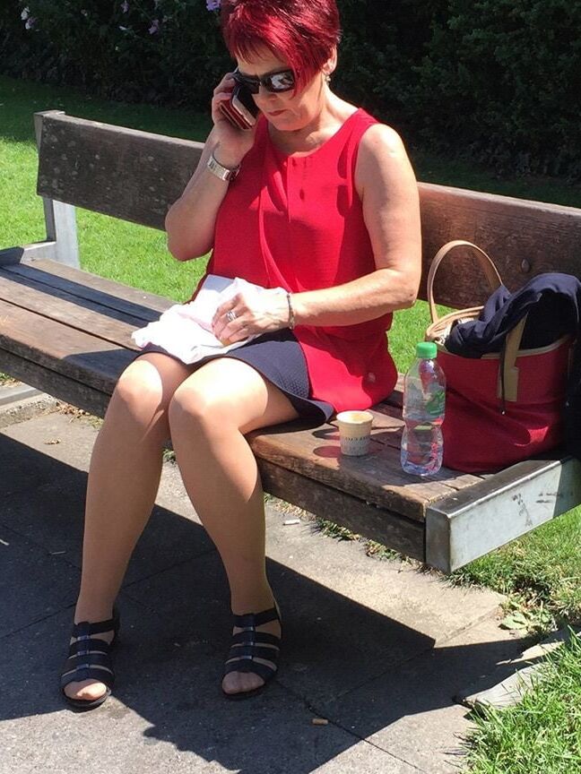 sexy women on benches