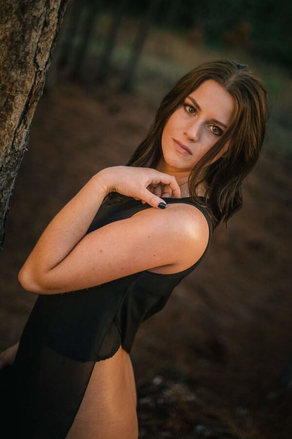 Cute tits in the forest