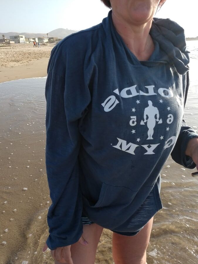 Tina at the beach