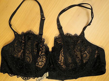 Maroon Halter Bra and Bra from profile
