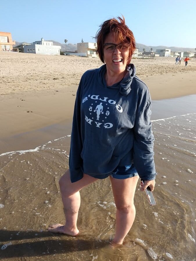 Tina at the beach