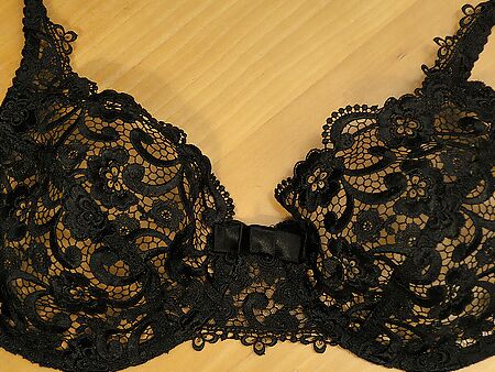 Maroon Halter Bra and Bra from profile