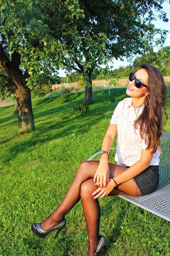 sexy women on benches