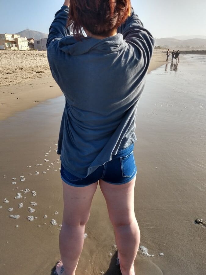 Tina at the beach