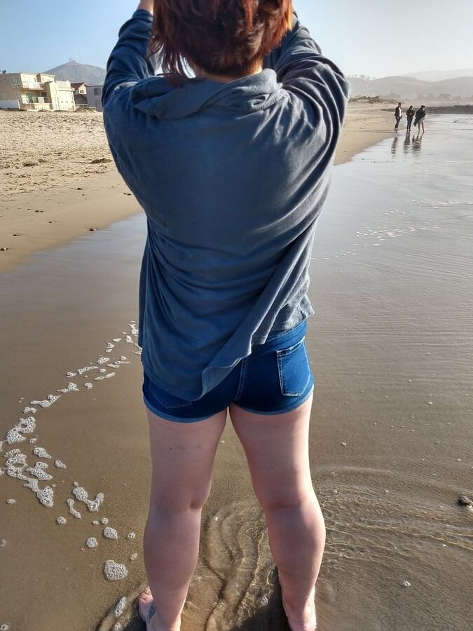 Tina at the beach
