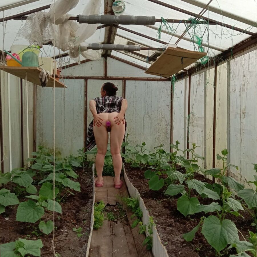 wife in the garden