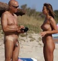 Chastity on beach