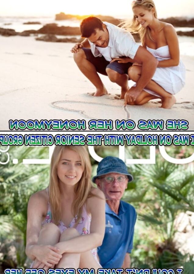 OAP fucks a young honeymoon wife