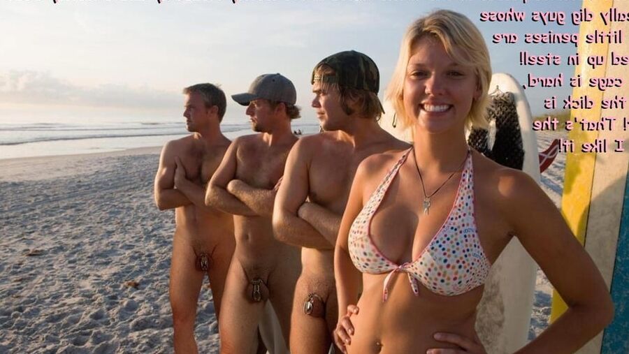 Chastity on beach