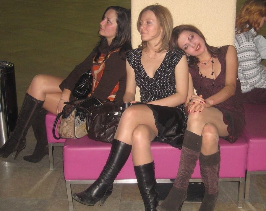 Street Pantyhose - Unaware Cunny Indoors