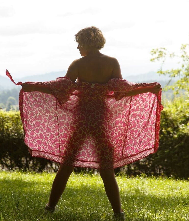Sexy Peach in the Forest