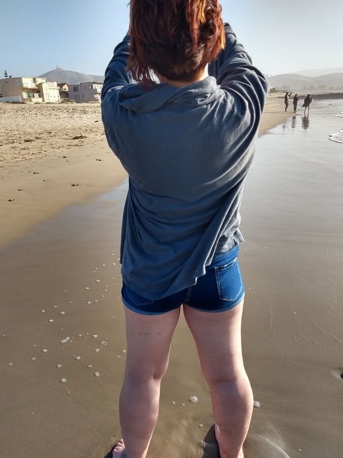 Tina at the beach