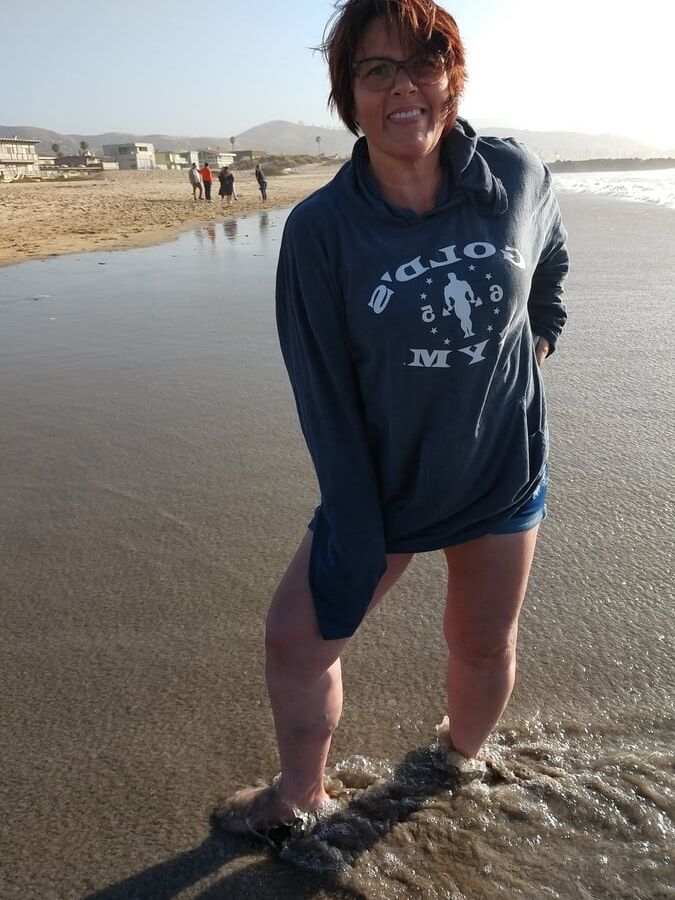 Tina at the beach